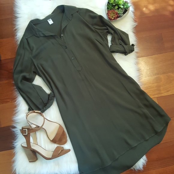 Old Navy Dresses & Skirts - Olive green Old Navy shirt dress